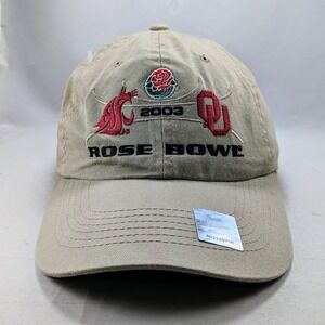 Rose Bowl 2003 Washington WSU Oklahoma OK Cougars Sooners Football Cap Hat VTG